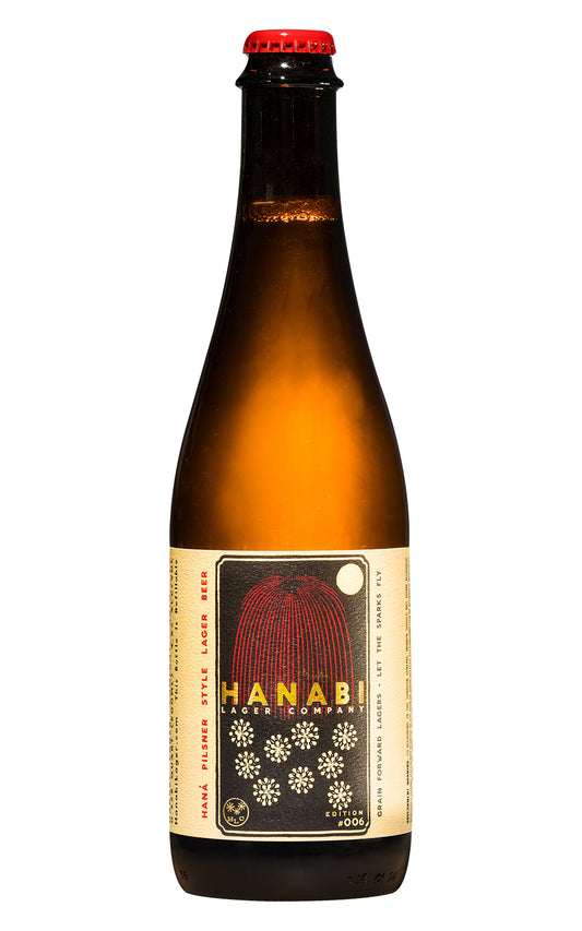 Hanabi Lager Co., 'Haná' Pilsner Style Lager Beer, Napa, California 500mL